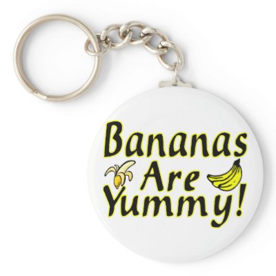 Bananas Are Yummy Keychains by goldnsun
