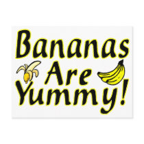 Bananas Are Yummy Post Card