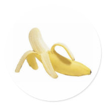 bananas round stickers