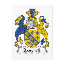 Bancroft Family Crest Postcard
