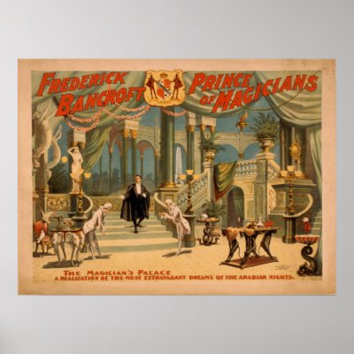 BANCROFT Magician Illusionist VAUDEVILLE Poster by PaperTimeMachine