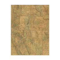 Bancroft's Map Of The Pacific States Post Cards