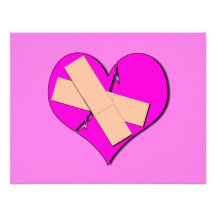 Band Aid Heart Custom Announcements