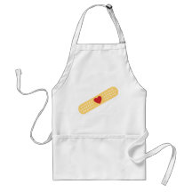Band-Aid With A Red Heart Aprons
