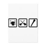 band gear drum guitars mic postcards