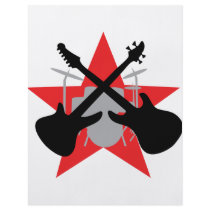 band guitar drum star flyer