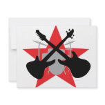 band guitar drum star invitations