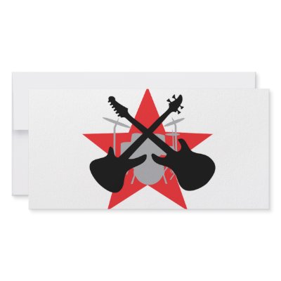 band guitar drum star picture card by Topmotives