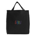 "band" Letters embroidered bags