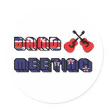 Band Meeting Murray Round Sticker