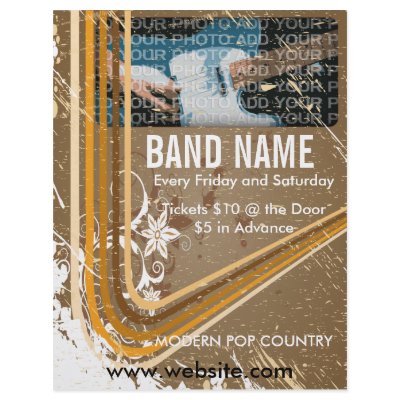 Band Name Music Flyer 3 by ZazzleFlyers