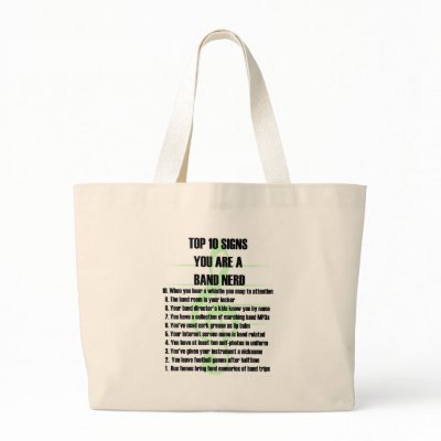 Band Nerd Top 10 Bag by MarchingBand