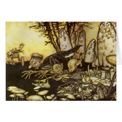 Band of Workmen by Arthur Rackham Greeting Cards by YesterdayCafe