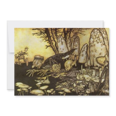 Band of Workmen by Arthur Rackham Custom Invitation by YesterdayCafe