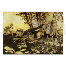 Band of Workmen by Rackham, Vintage Fairy Tale Greeting Cards