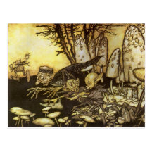 Band of Workmen by Rackham, Vintage Fairy Tale Postcards
