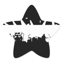 Band On Stage Concert Silhouette B&W