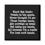 Band Roadie Poem. Custom