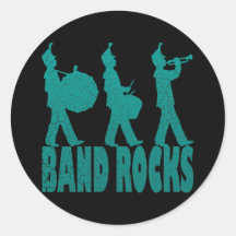 BAND ROCKS ROUND STICKER