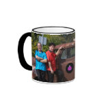 Band with car wrap around mug