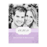 Banded Swirls Save the Date Photo Postcard