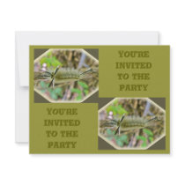 Banded Tussock Moth Caterpillar Birthday Party Invitation