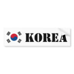 Bandera de Corea del Sur Etiqueta De Parachoque