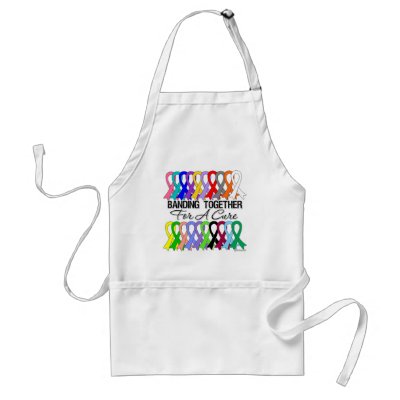 Banding Together For A Cure For All Cancers Apron by giftsforawareness