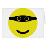 bandit smile smiley yellow greeting card