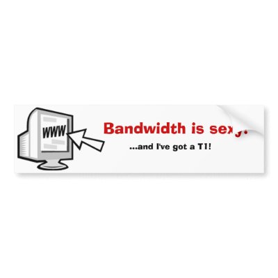 Bandwidth is sexy! (D) Bumper Sticker by ecanus_fallen_angel