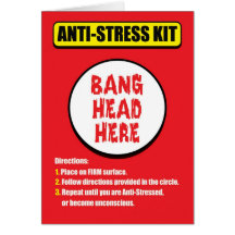 Bang Head Here Anti-Stress Card