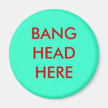 BANG HEAD HERE MAGNETS