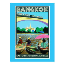 Bangkok Thailand | Vintage Travel Poster Postcard