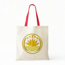 Bangladesh Coat of Arms detail Tote Bags