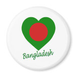 Bangladesh Flag Heart magnets