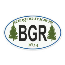 bangor maine city tag sticker