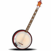 banjo photo sculpture