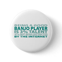 Banjo Player 3% Talent Pinback Buttons