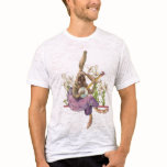 Banjo Playing Bunny Men's Burnout T-Shirt