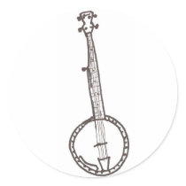 BANJO ROUND STICKERS