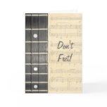 Banjo Strings Fretboard Don't Fret Birthday Card