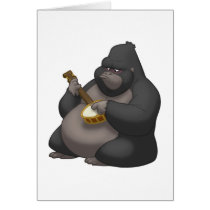 Banjo-Strummin' Gorilla Card (Blank Inside)