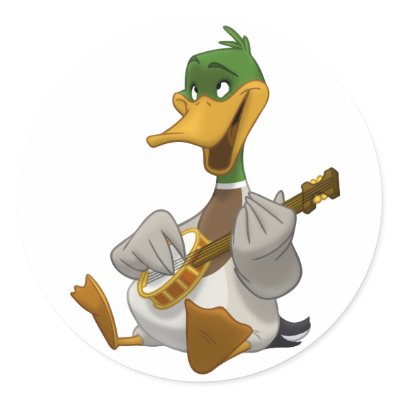 Banjo-Strummin' Mallard Stickers by stlewis75