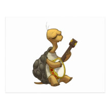 Banjo-Strummin’ Tortoise Postcard