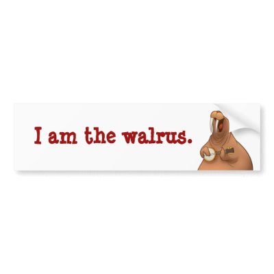 Banjo-Strummin' Walrus Bumper Sticker by stlewis75