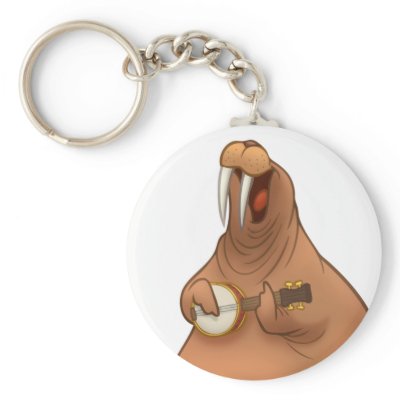 Banjo-Strummin' Walrus Keychain by stlewis75