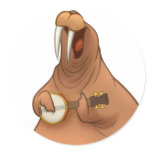 Banjo-Strummin' Walrus Stickers