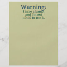 Banjo Warning Flyer Design