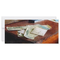 Bank Checks Dated 1923 Rack Card