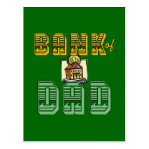 Bank of Dad Father's Day Products Post Cards